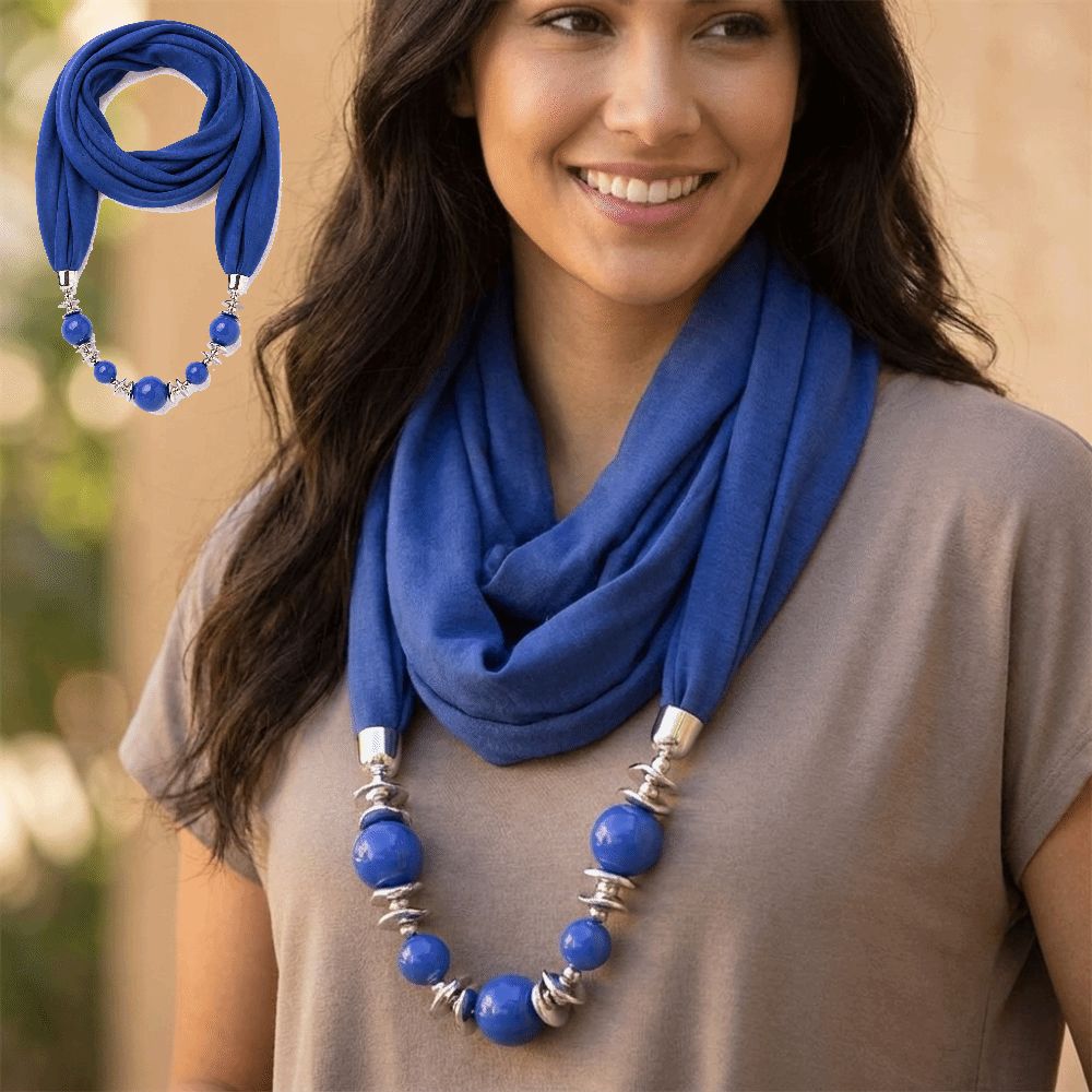 Fashion Chiffon Scarf Beaded E - Infinity Scarf Knit 评论和价格