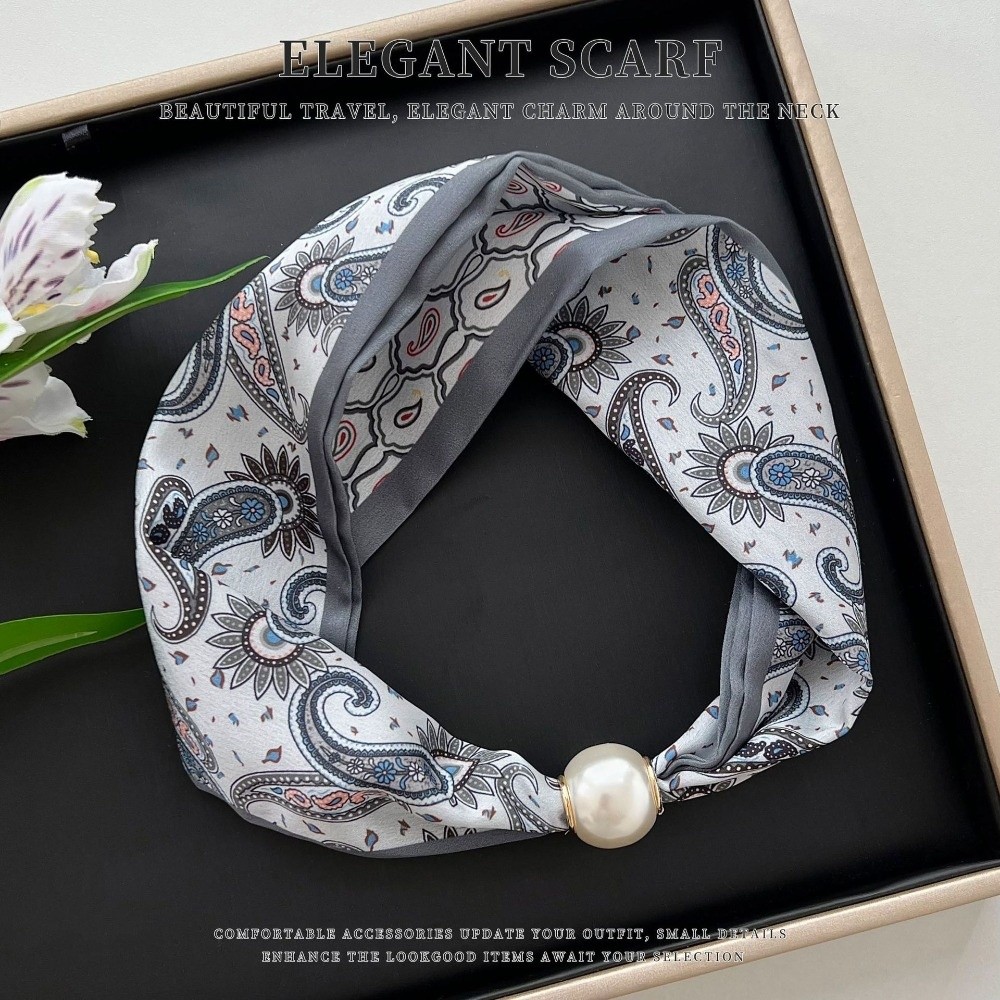 Elegant Magnetic Clasp Pearl S - Face Scarf Mask 评论和价格