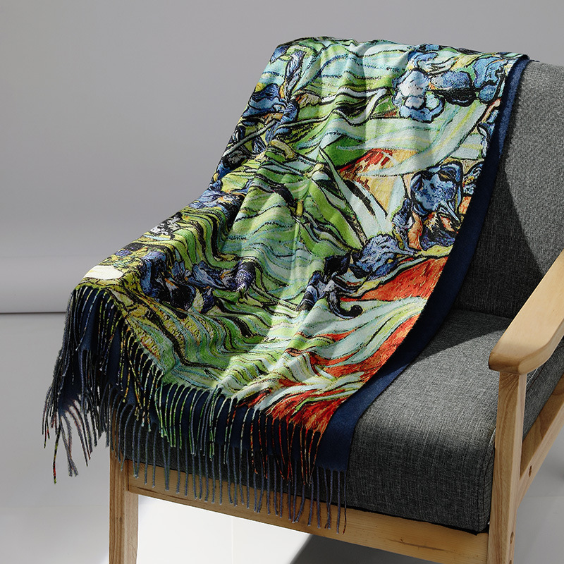 Luxury Brand Oil Painting Cash - Woven Scarf Blanket 评论和价格